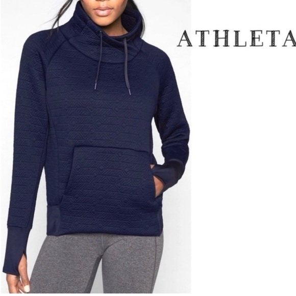 Athleta Tops - Athleta Women's Quilted Blue Hoodie XS